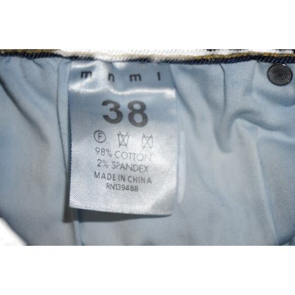 MNML Skeleton Bone Patch Jeans Men’s Size 38 – Dark Wash Denim - Picture 7 of 11